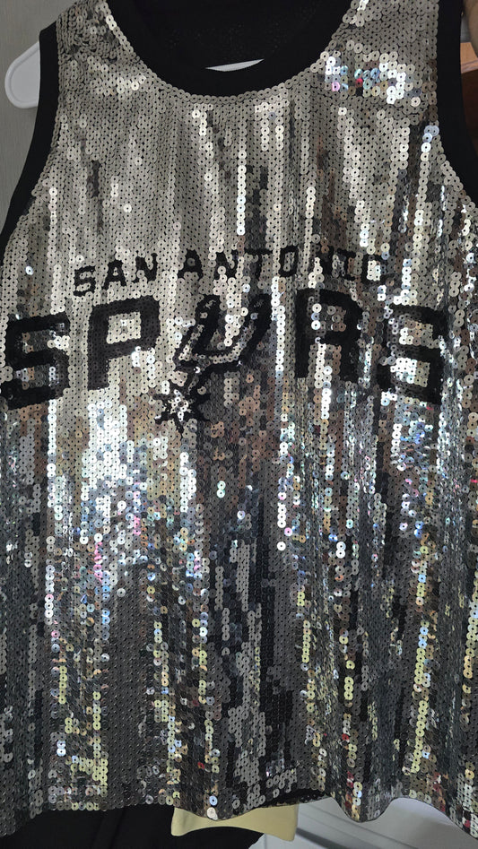 Silver Sequin jersey
